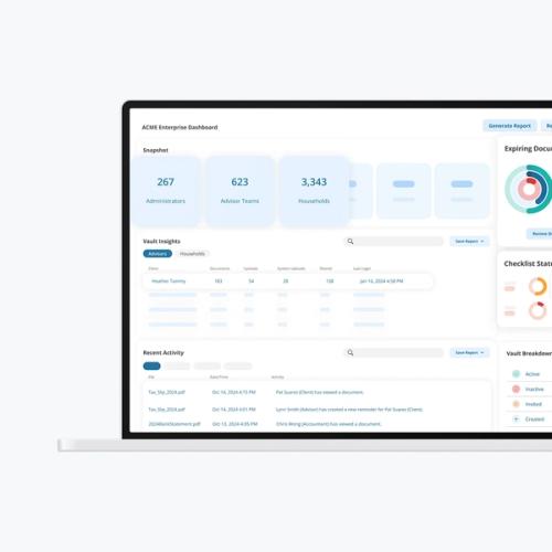 A screen mockup of the main app dashboard