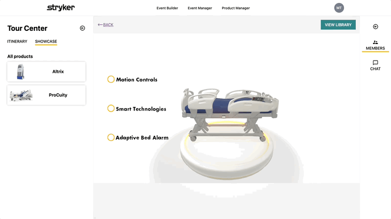 Stryker hospital bed mockup