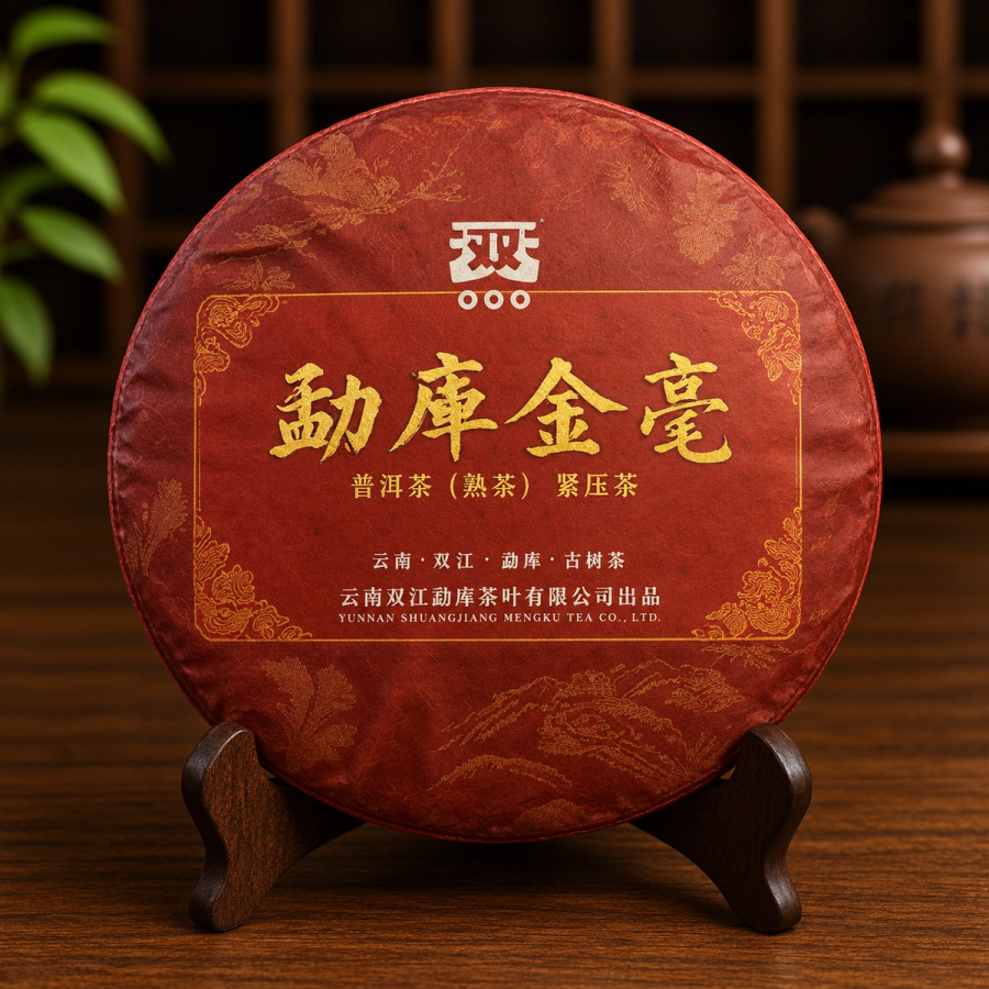 Шу пуэр Mengku Jinhao Puer Tea Чайная зона Менку, 07.04.2017 , 357 грамм