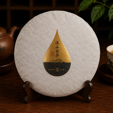 Прессованный белый чай Бай Мудань "Белый пион" 200 грамм, White tea chokolate round