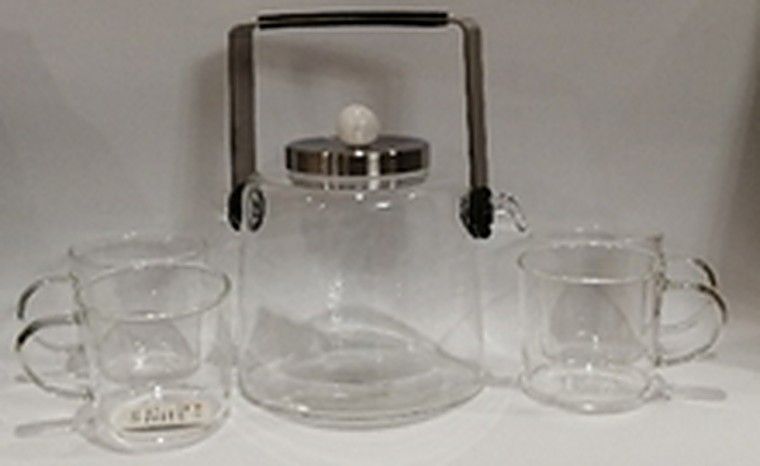 Заварник CHI KAO 900мл., 4 стеклянные чашки по 160мл.