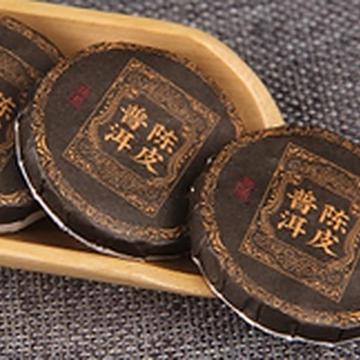 Шу пуэр с цедрой апельсина, зрелый ченпи чай из Юньнани