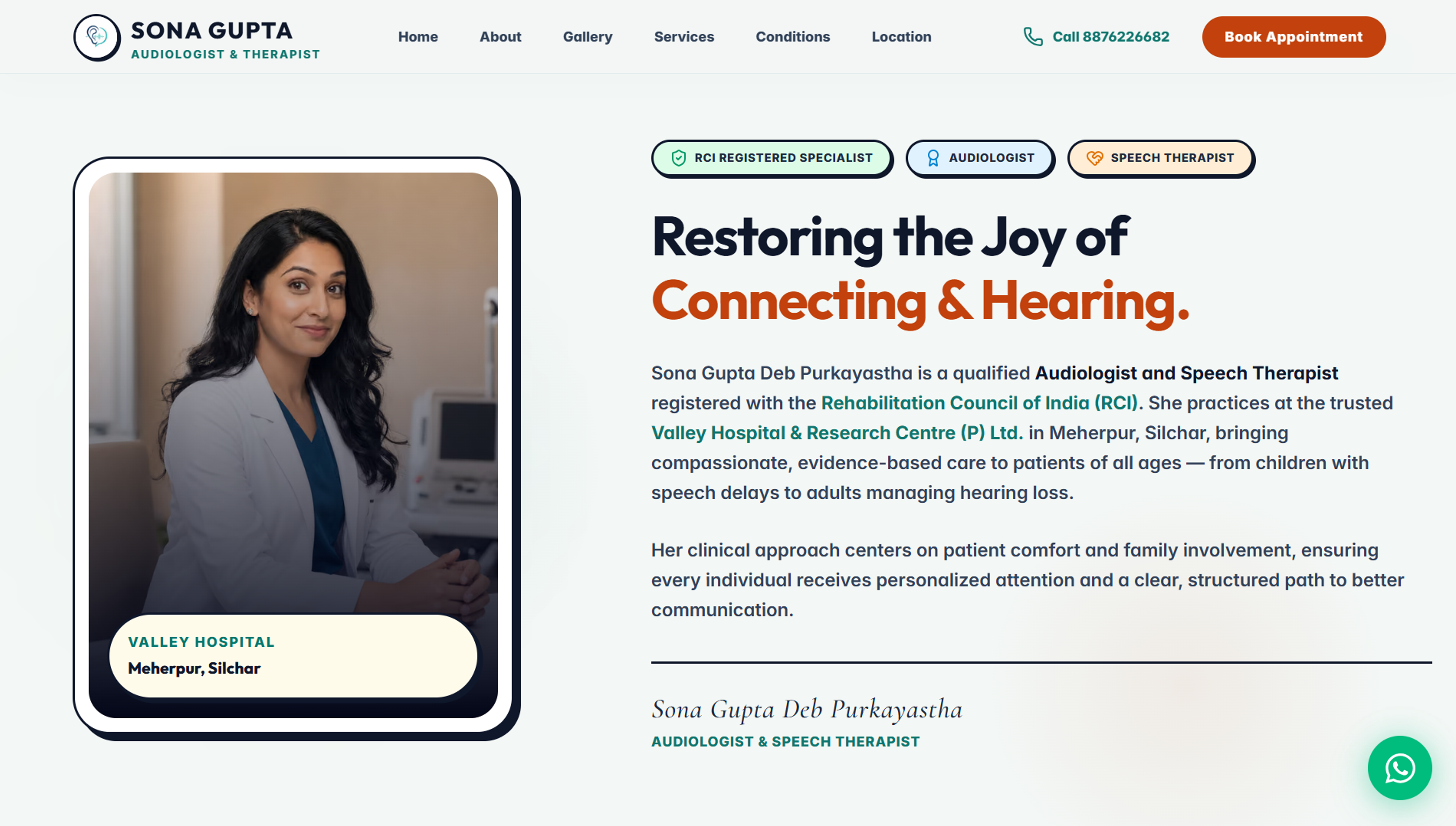 Sona Gupta — Audiologist & Speech Therapist — screenshot 2