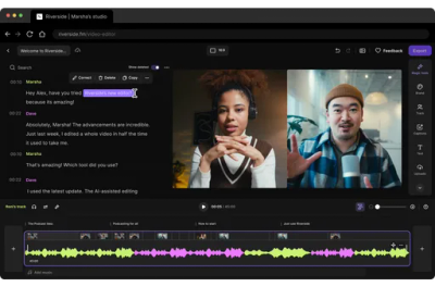 Riverside AI Video Editor