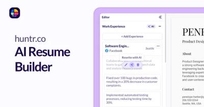 Huntr AI Resume Builder