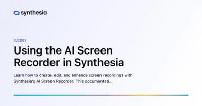 Synthesia AI Screen Recorder