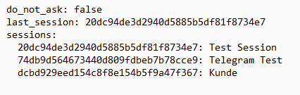 Screenshot der OptionsApp, Wie kann ich meine Sessions speichern oder ein Backup machen?: Manuelle Backups einrichten