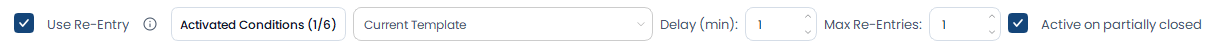 Screenshot der OptionsApp, Rollen von Optionen: Rollen mit demselben Trade Template