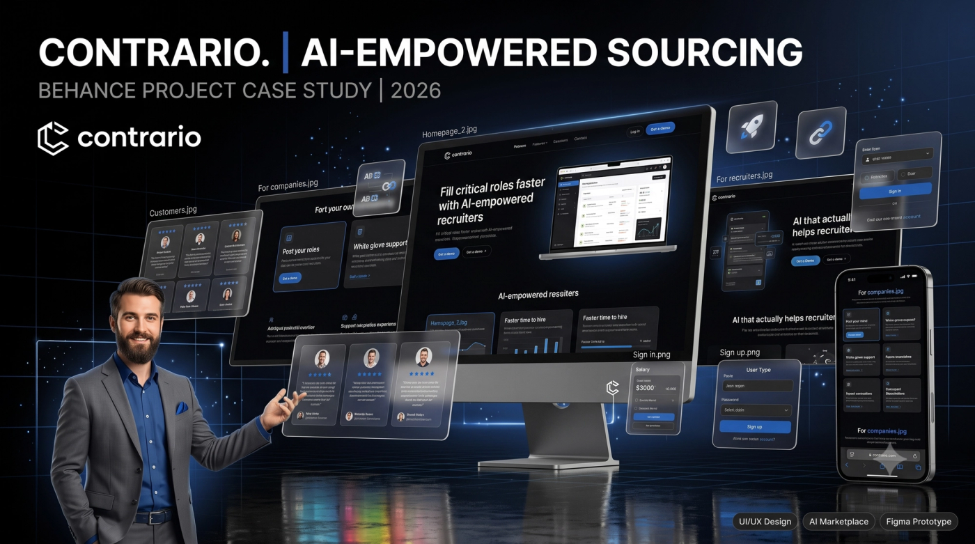 Contrario — AI Recruiting Platform Visual Display
