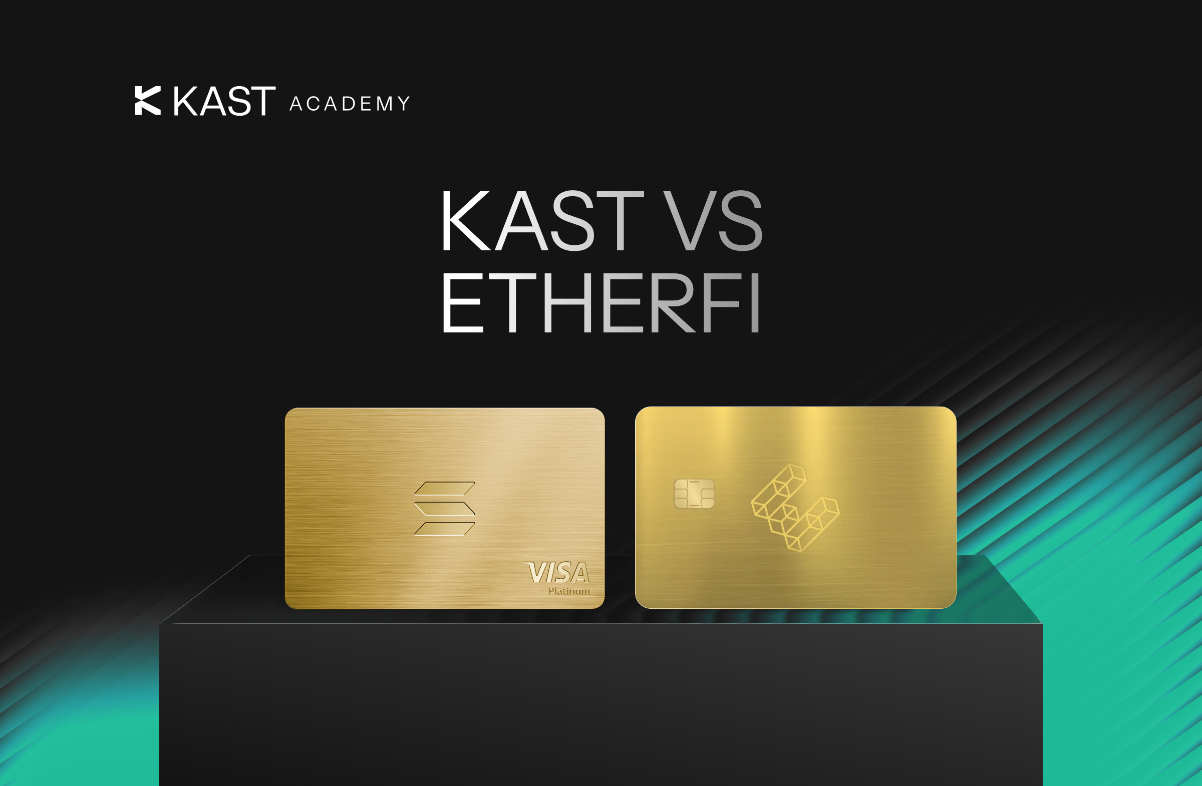 Featured illustration for “KAST vs EtherFi: Comparação Completa de Cartões Cripto para 2026”