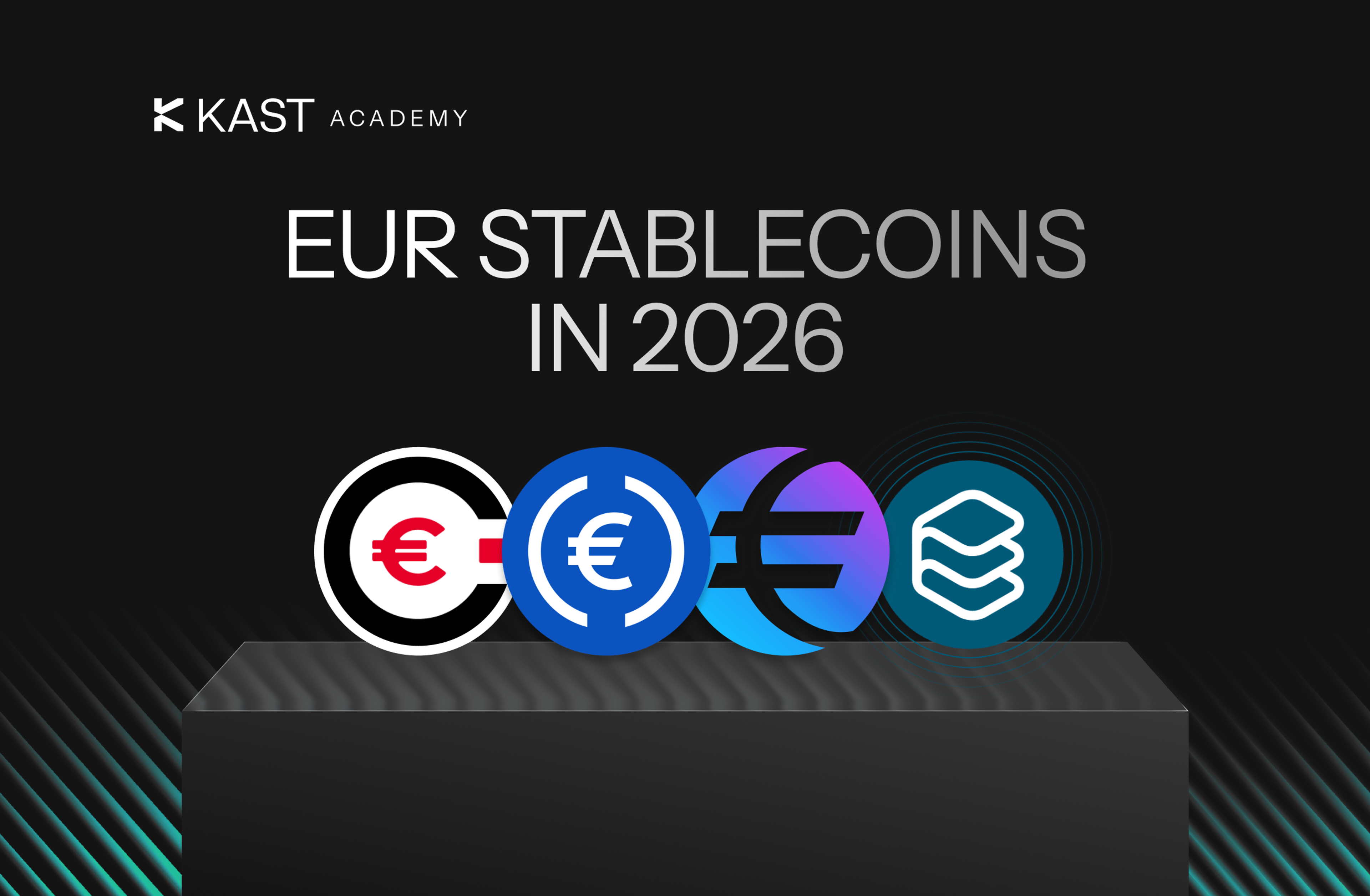 Featured illustration for “EUR Stablecoins in 2026: How They Work, Risks, Yield & USD Comparison”