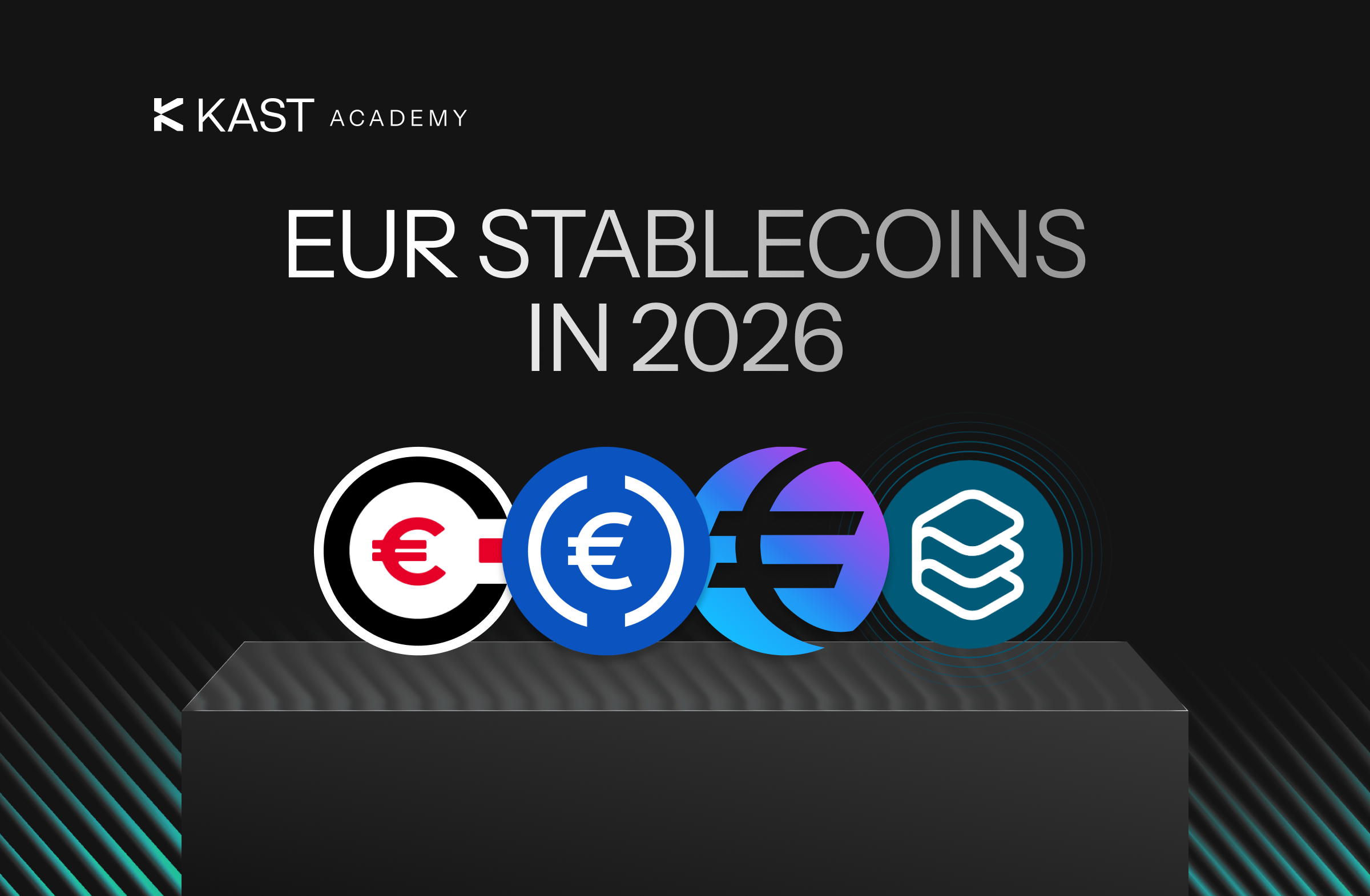 Featured illustration for “EUR Stablecoins in 2026: How They Work, Risks, Yield & USD Comparison”