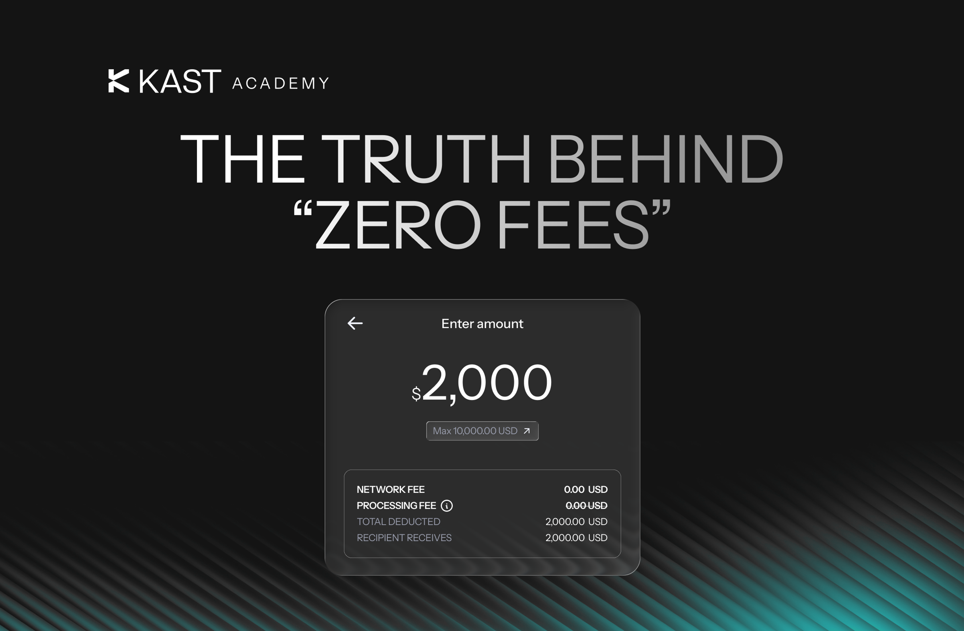 Featured illustration for “What Are “Zero Fees” in Crypto: Every KAST Fee Explained”