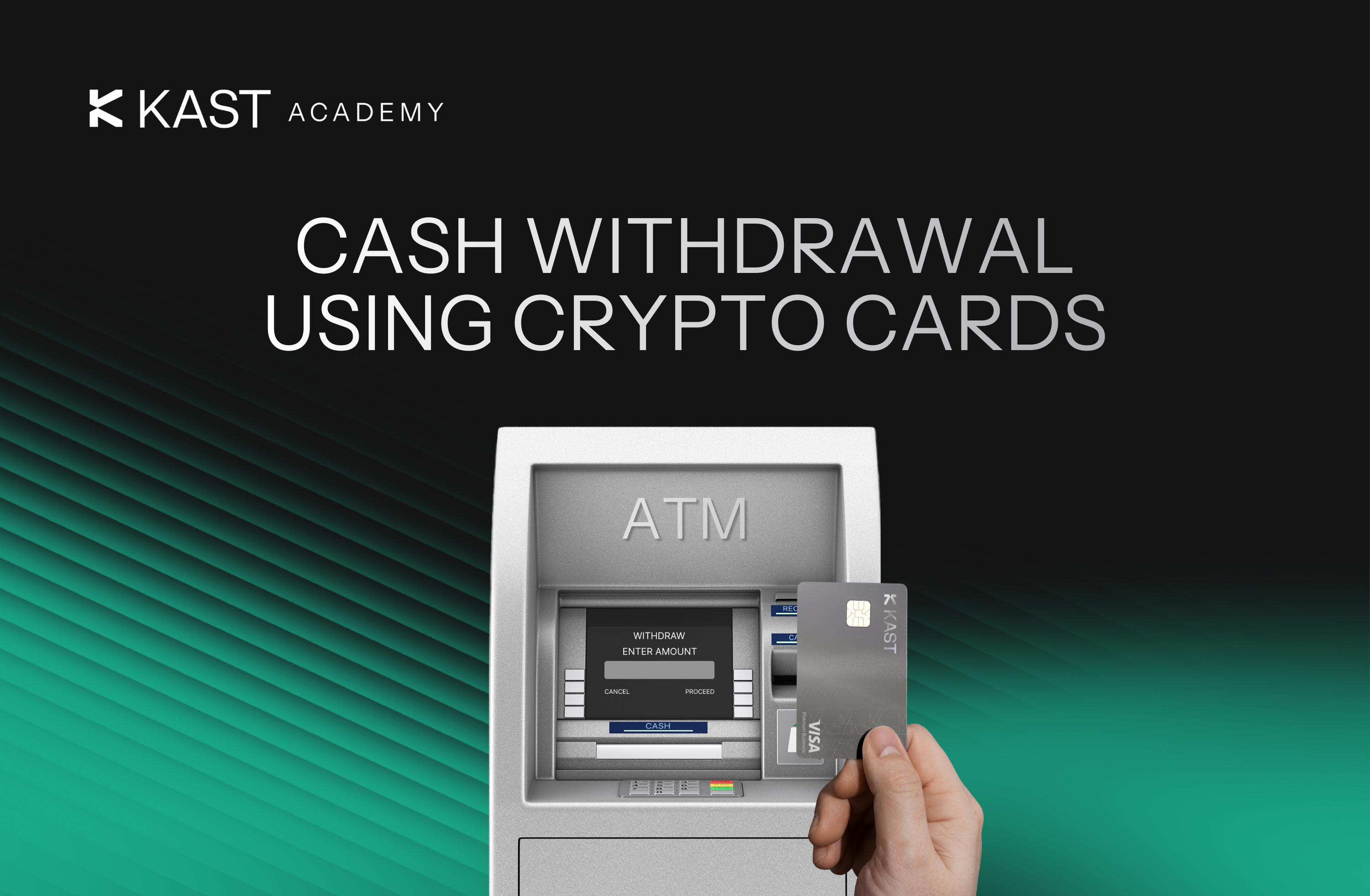 Featured illustration for “Can I Withdraw Cash at an ATM Using My Crypto Card?”