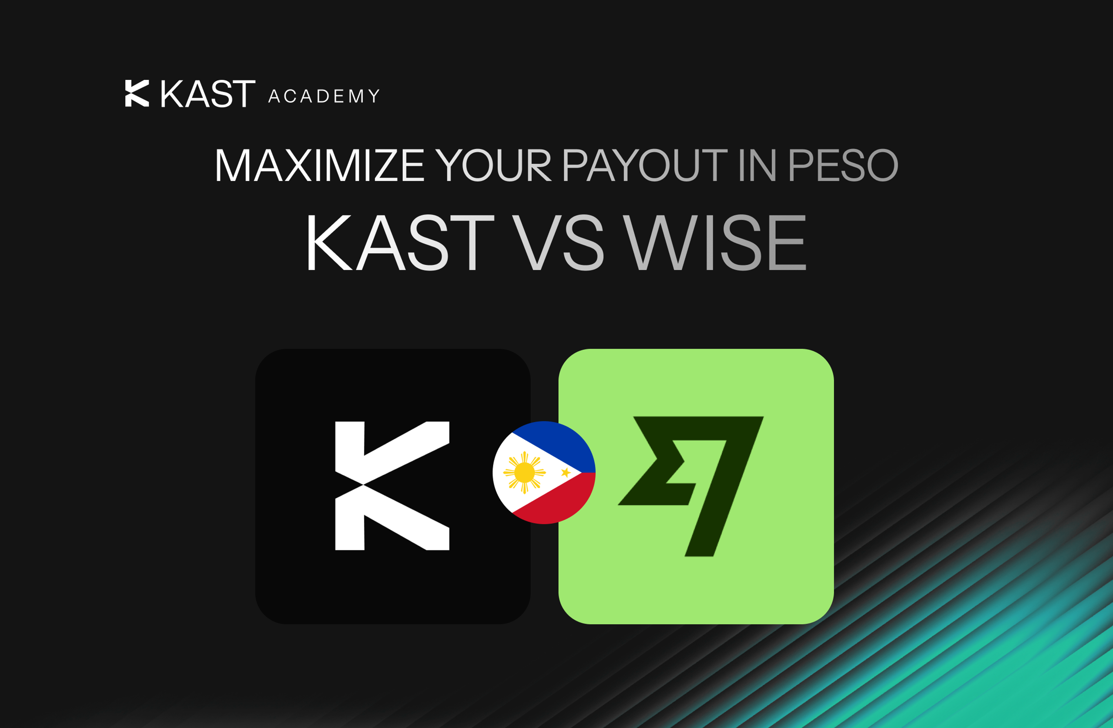 Featured illustration for “Wise vs KAST: USD to PHP Fees, Rates and Transfer Comparison”