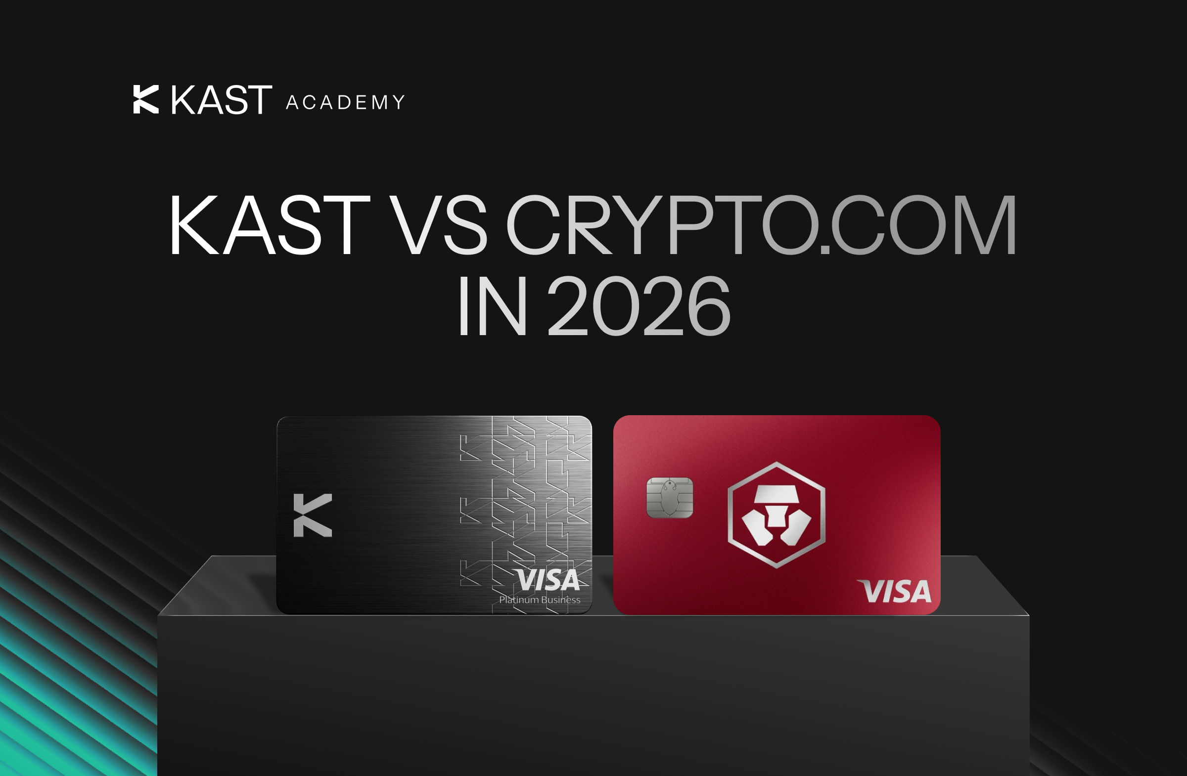 Featured illustration for “KAST vs Crypto.com Card: Complete 2026 Crypto Card Comparison”