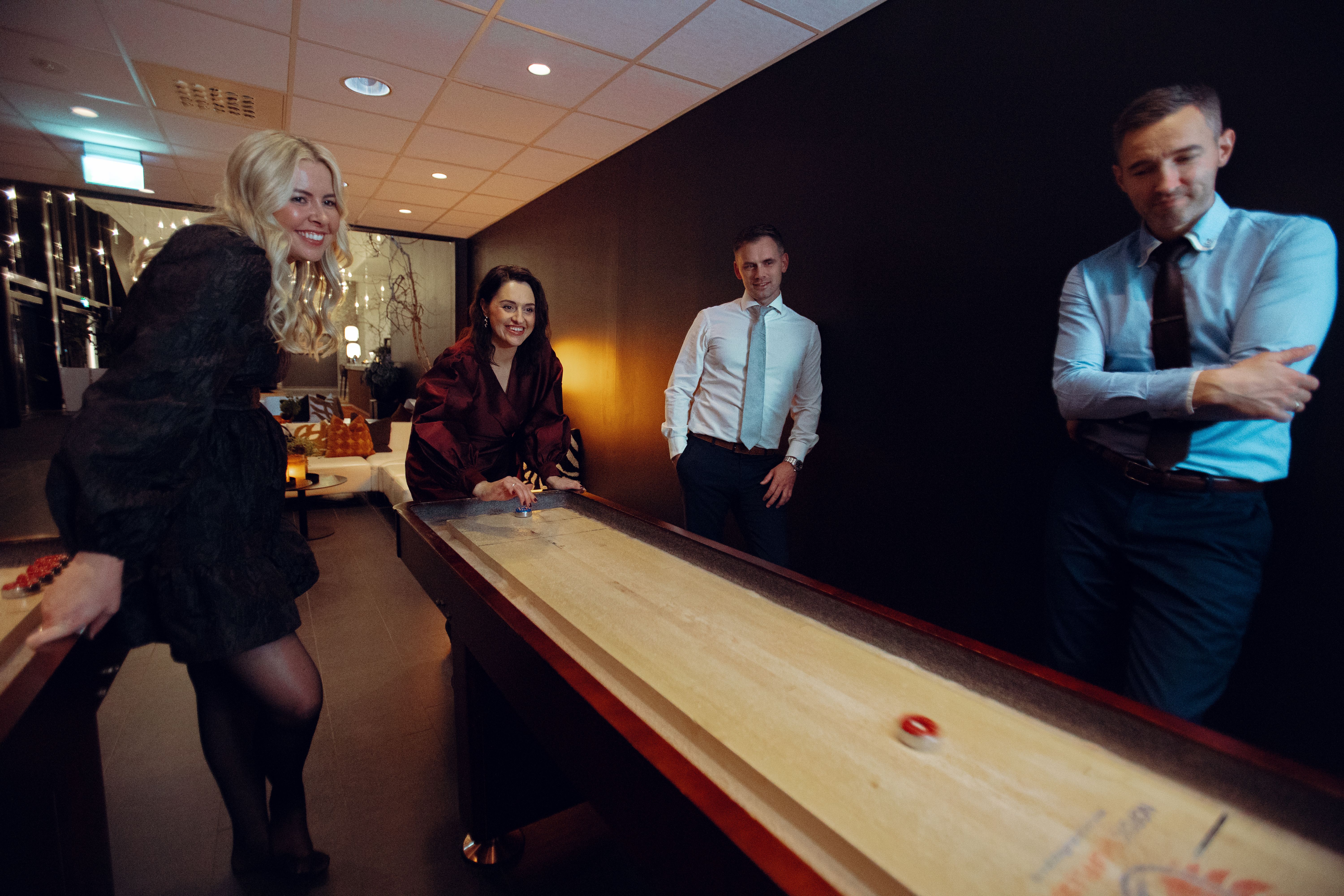 shuffleboard, panorama hotell, tid sammen
