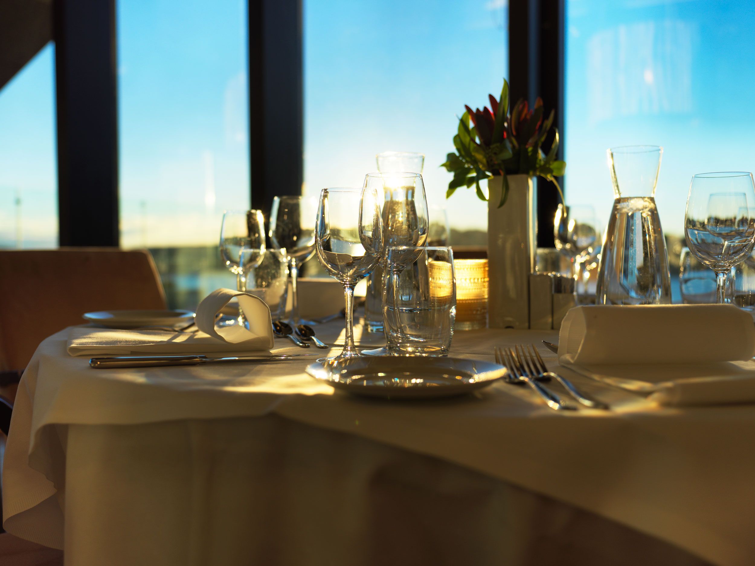 restaurant med sjøutsikt, sotra