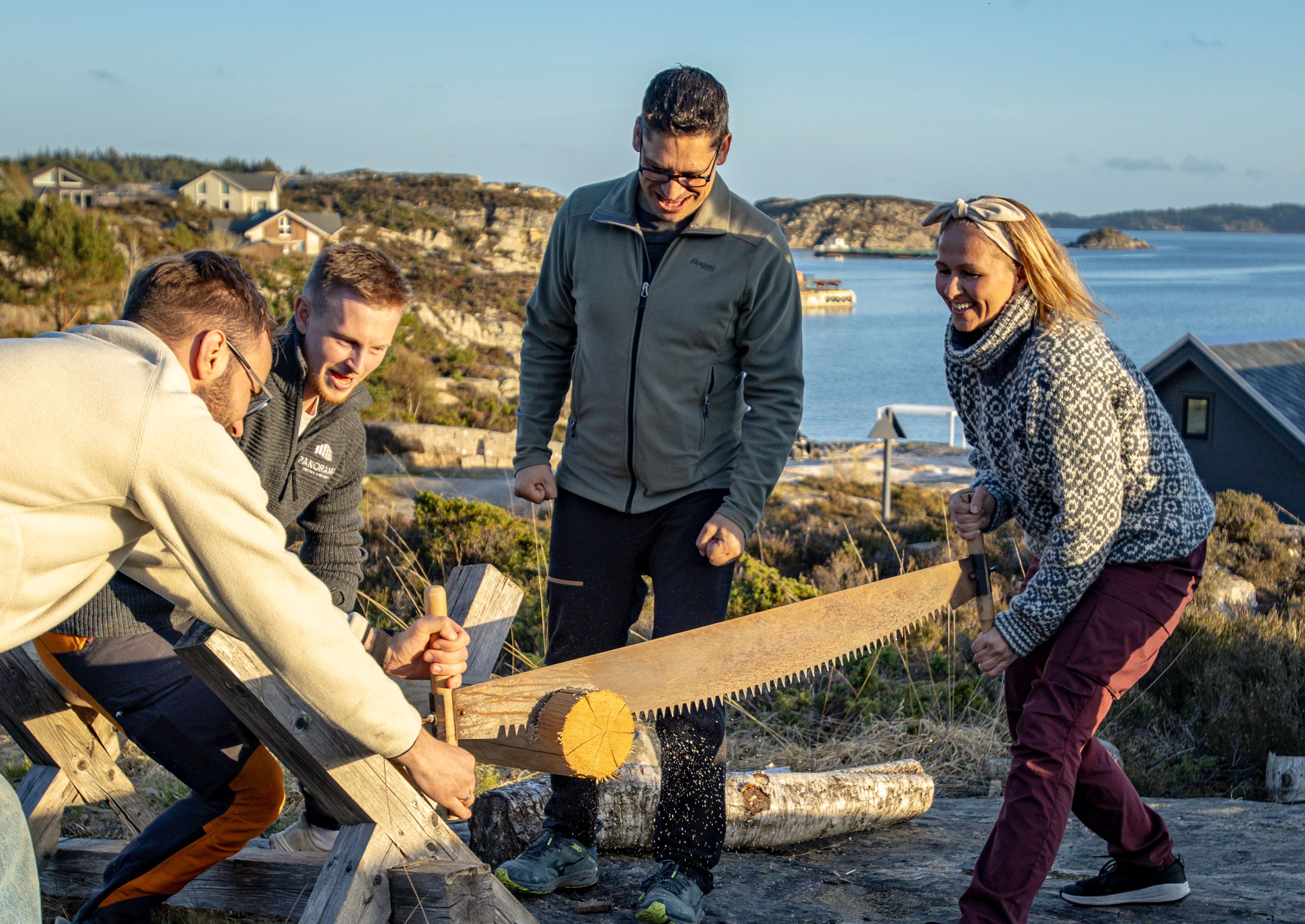 camp panorama, aktivitet i naturen for grupper