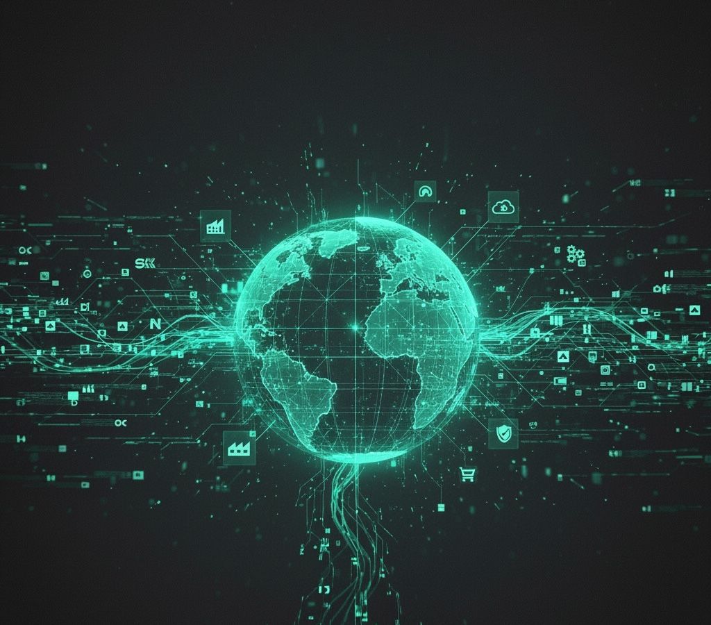 data flowing through earth