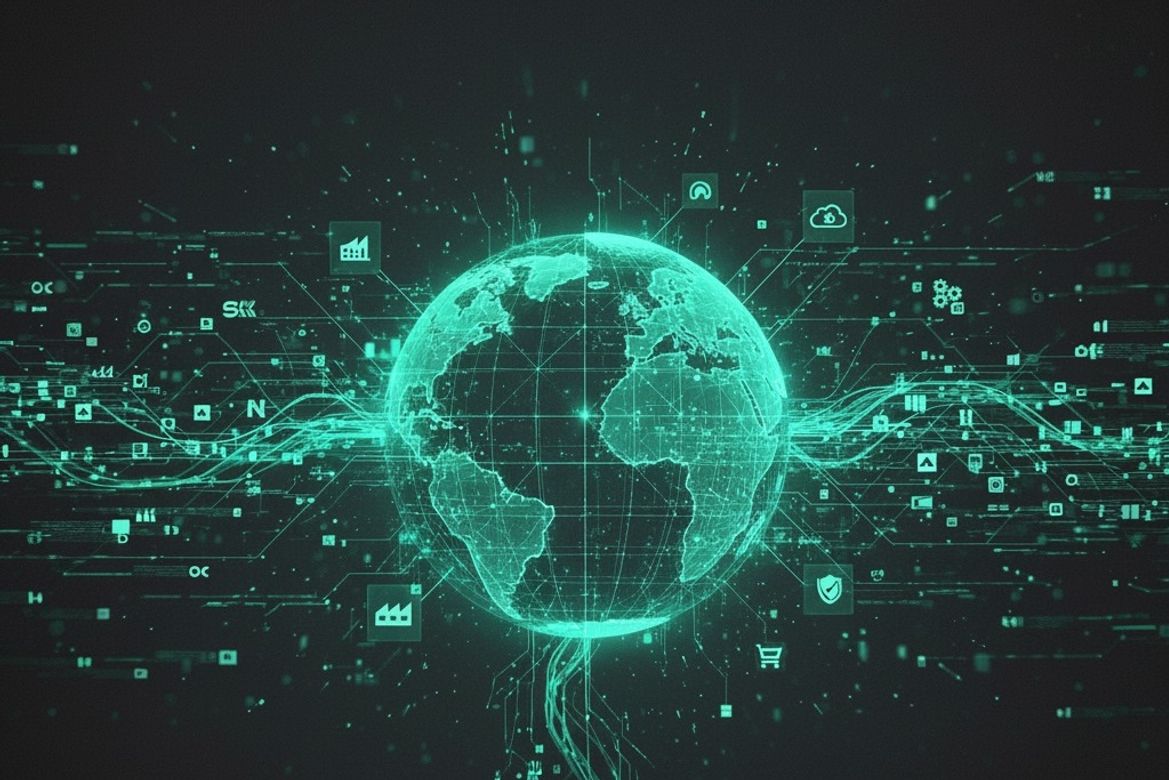 data flowing through earth