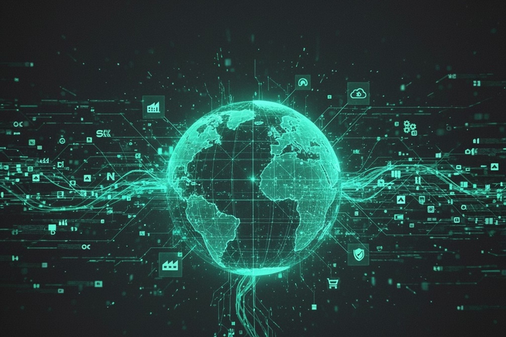 data flowing through earth