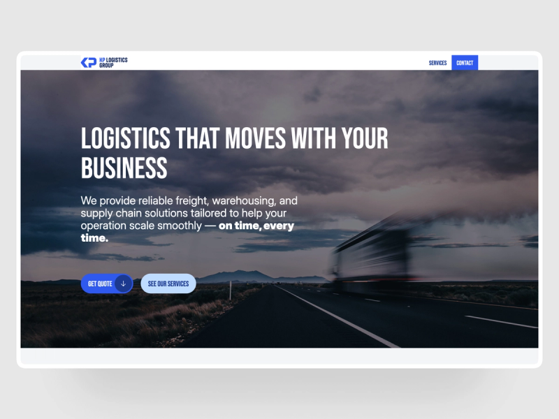 Logistics website description
