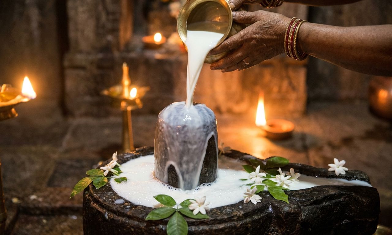 Dugdha Abhishek - SiddhiStar Narwar Dham Parampara