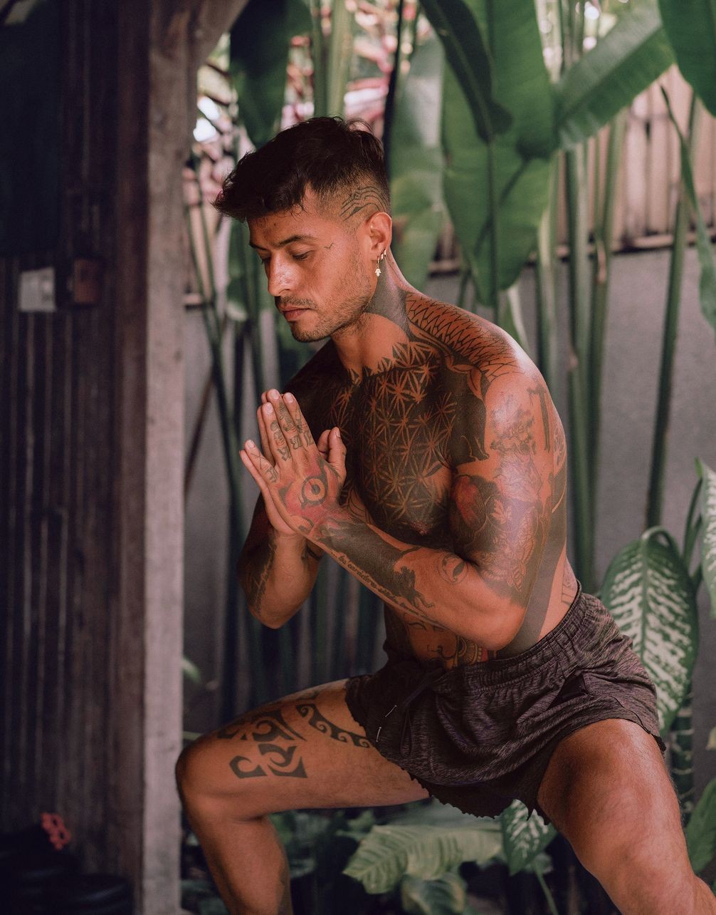 Man doing yoga