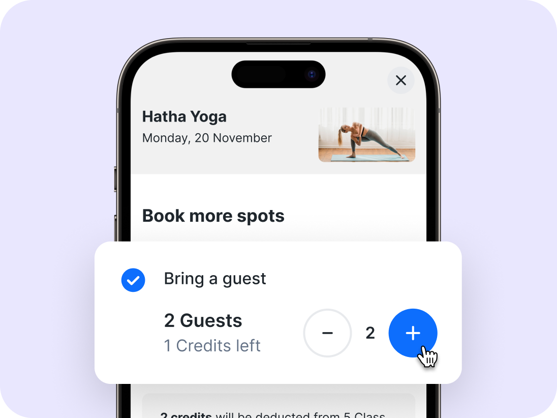 Bring a guest feature 