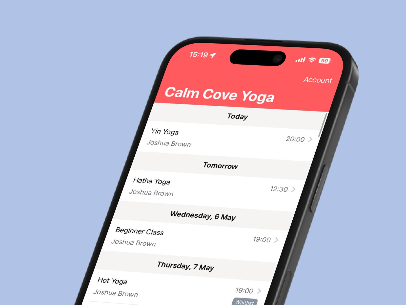Die Momoyoga App: Kurse buchen und Mitgliedschaften verwalten, ganz einfach unterwegs.