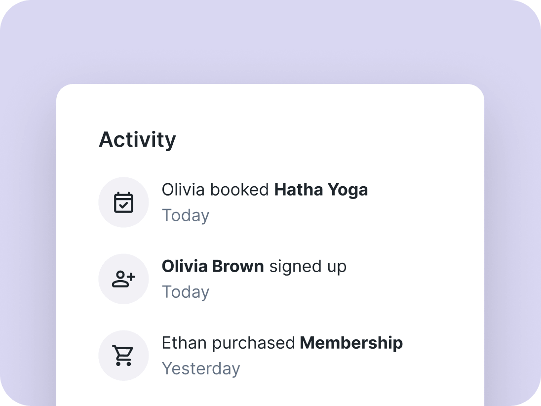 Activity feed