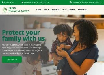 Screenshot of Green Financial website