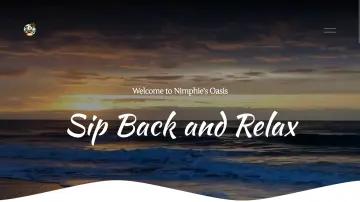 Screenshot of Nimphie's Oasis website