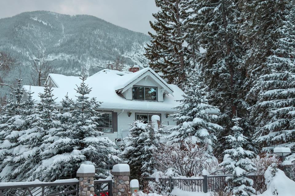 Snowy Cottage in Banff