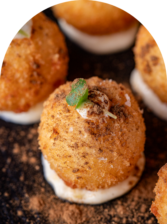 Wild Mushroom Arancini, Truffle Cream (V)