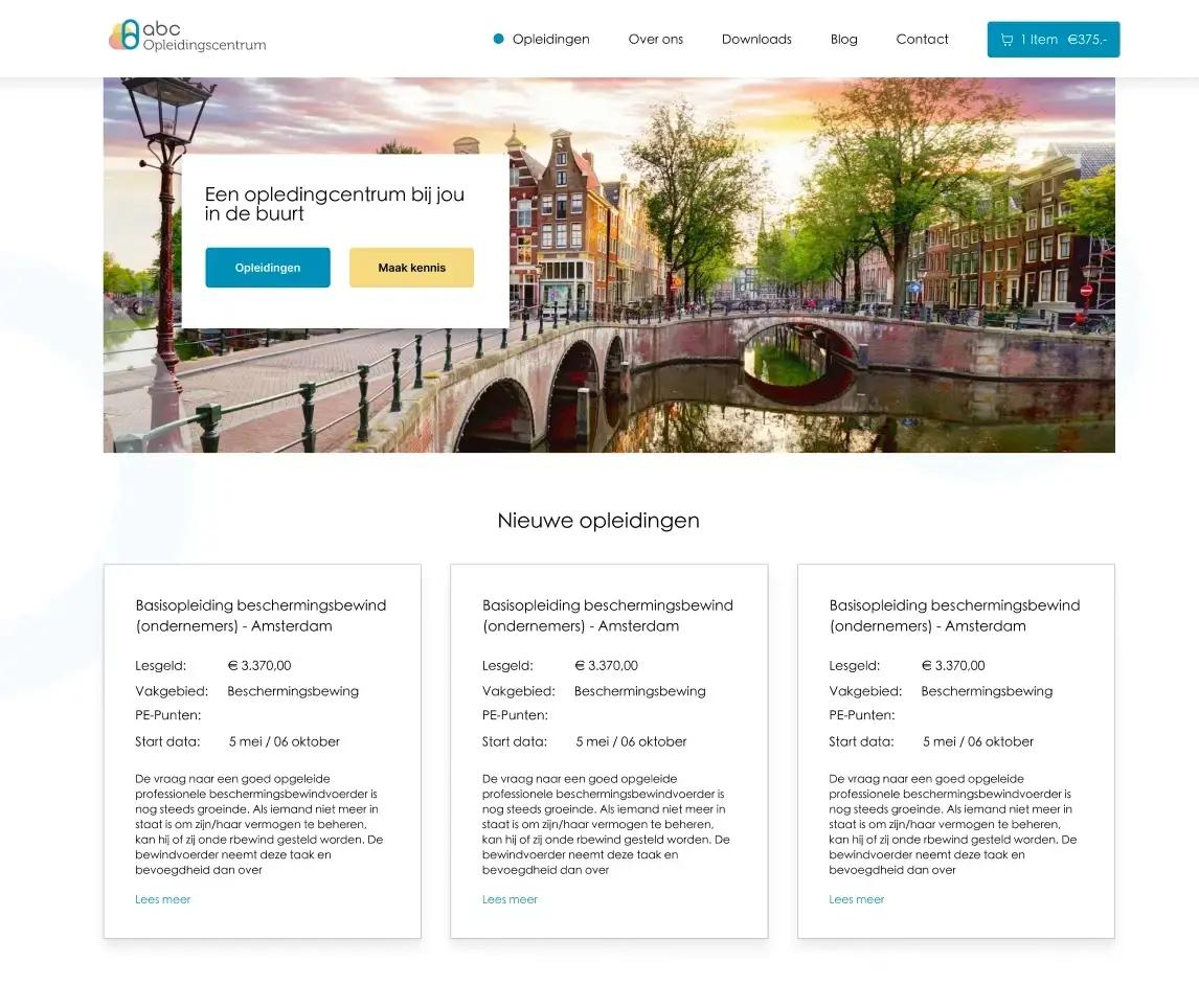 Screenshot van abc opleidingscentrum