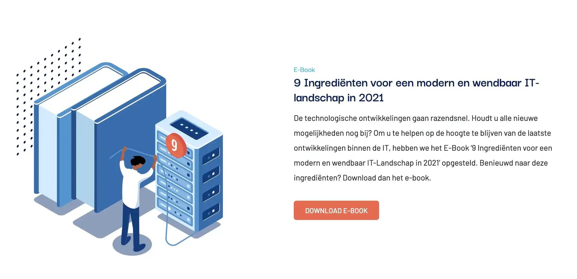 Screenshot van content op orcado.nl