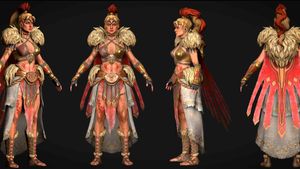 The Ultimate Guide to 3D Modeling 2 Magic Media 3D Modeling. A detailed 3D character model of a fierce warrior woman dressed in armor with a fantasy-inspired design.