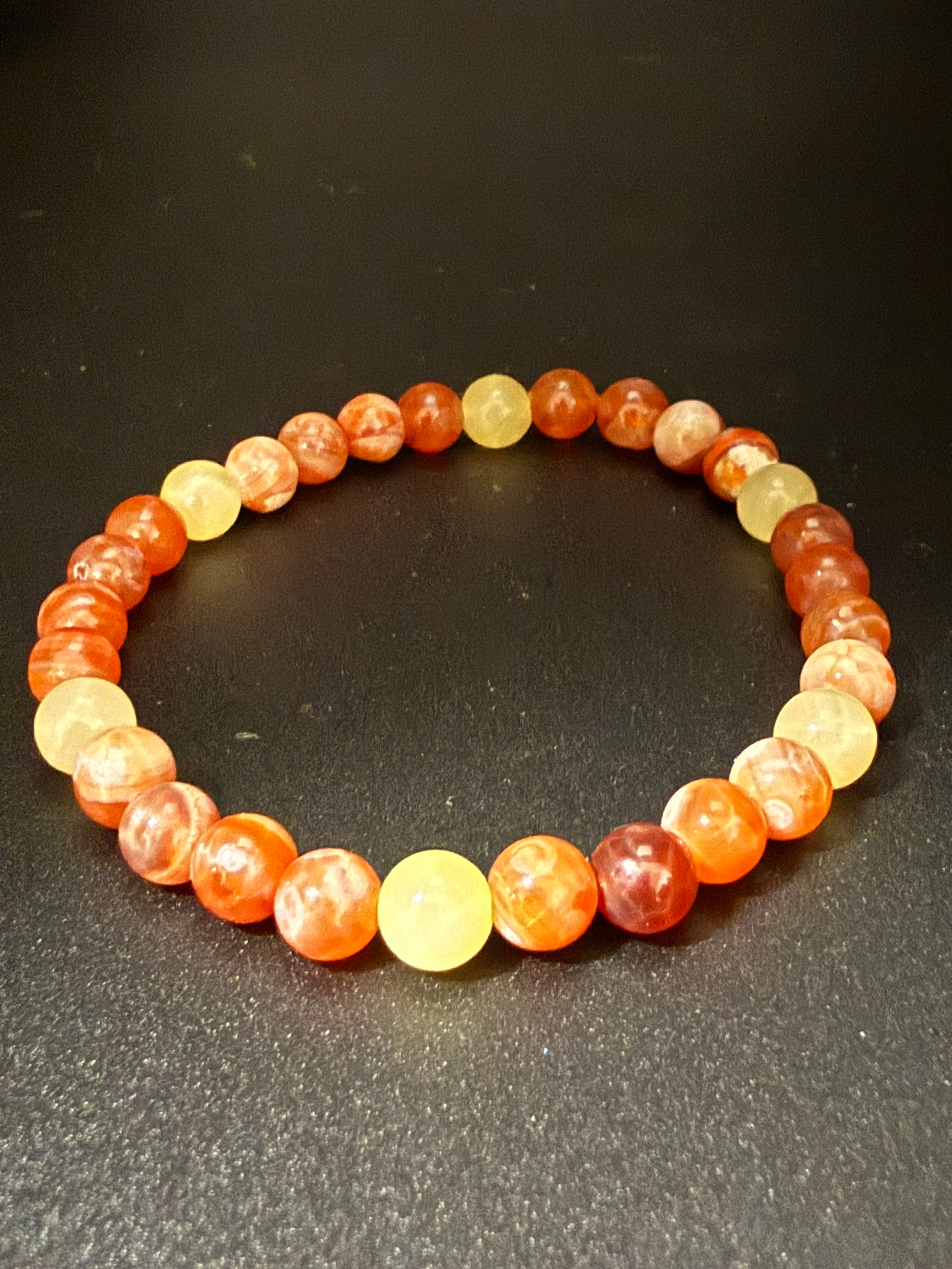 Fire crackle Agate Harmony Bracelet — view 2