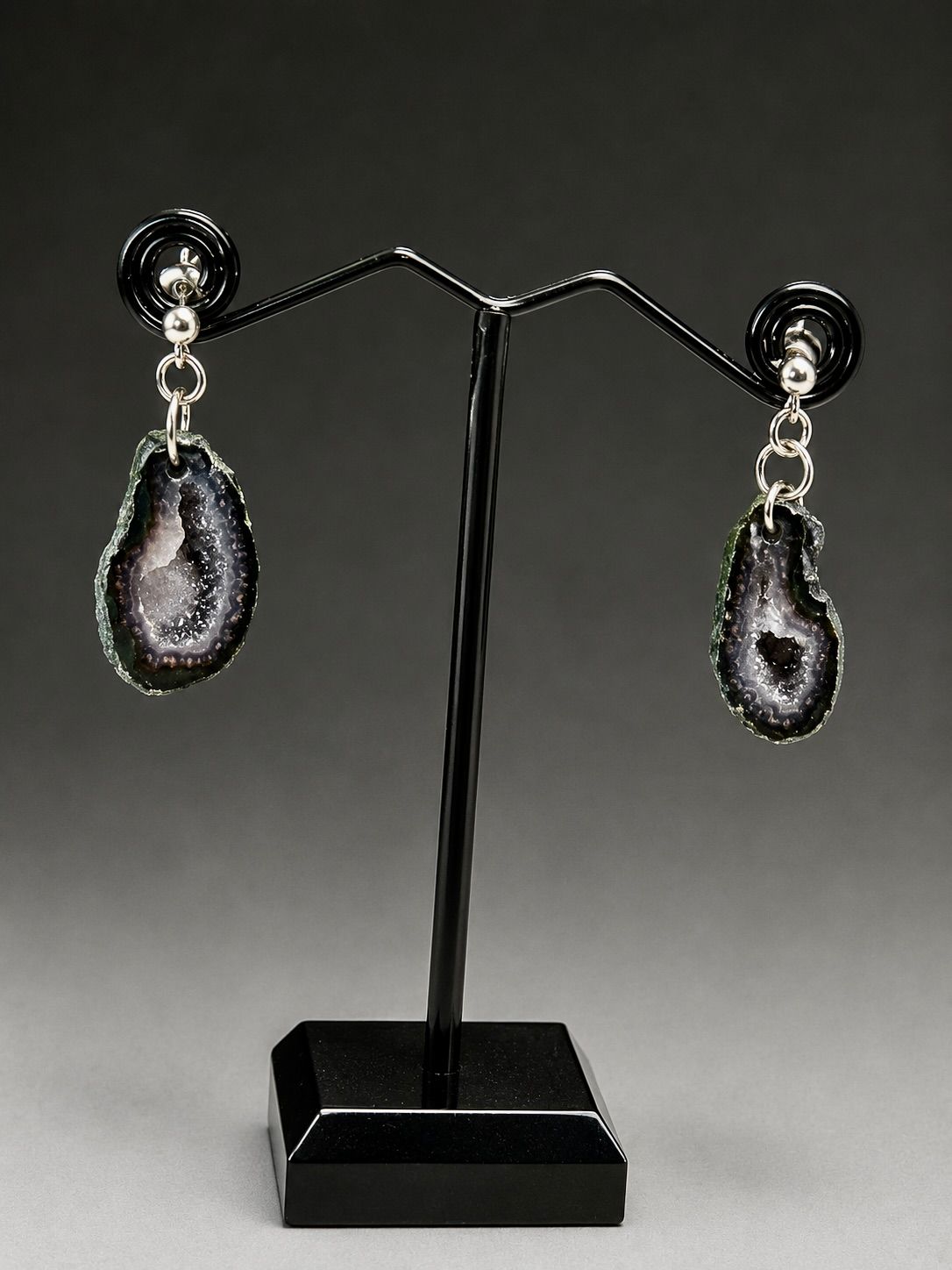 Druzy Geode Earrings-view 2