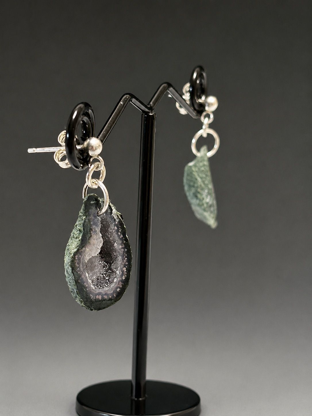Druzy Geode Earrings-view 3