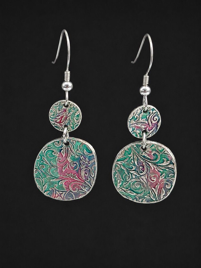 Organic Circle of Color Earrings