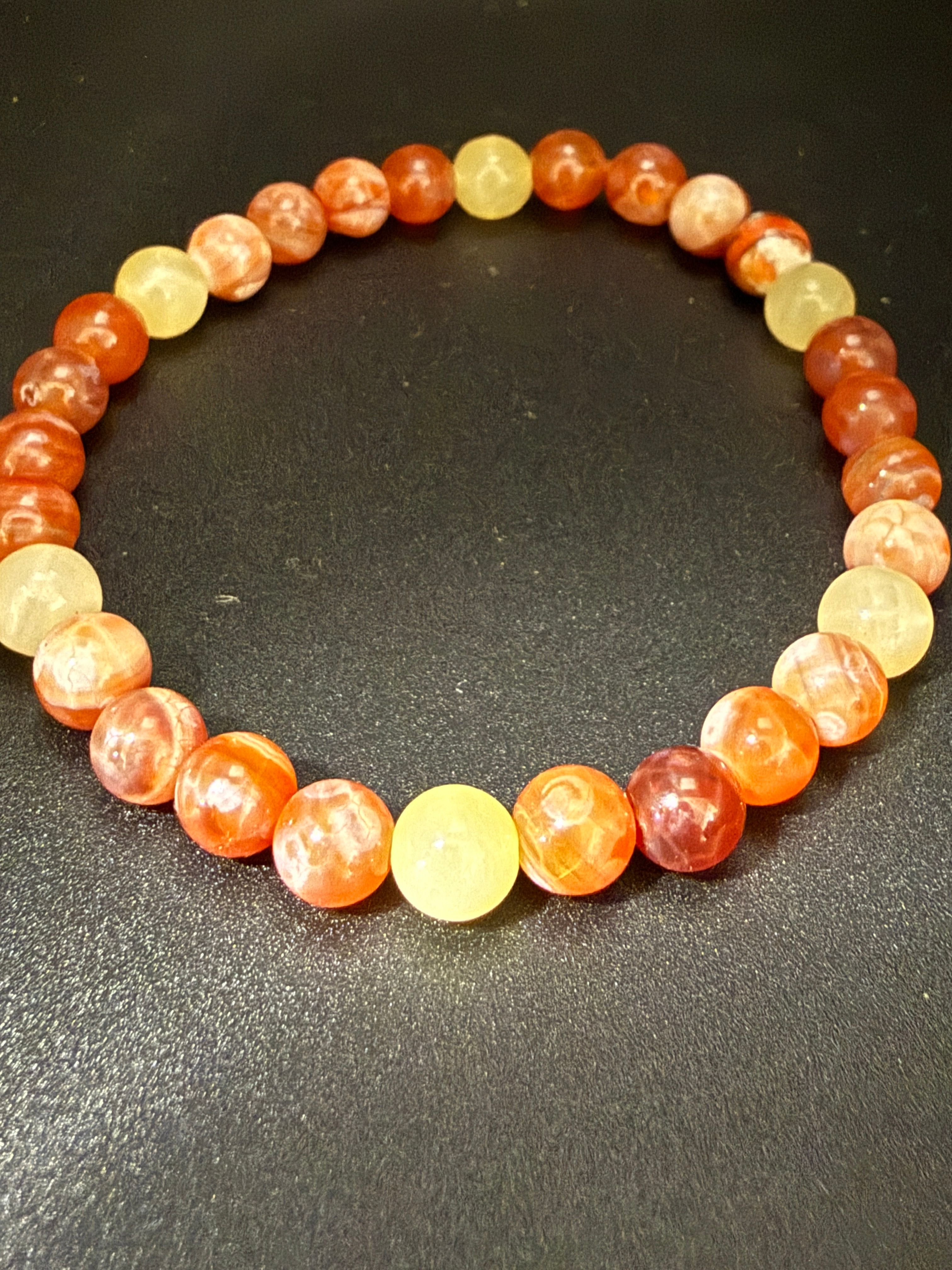 Fire crackle Agate Harmony Bracelet — view 3