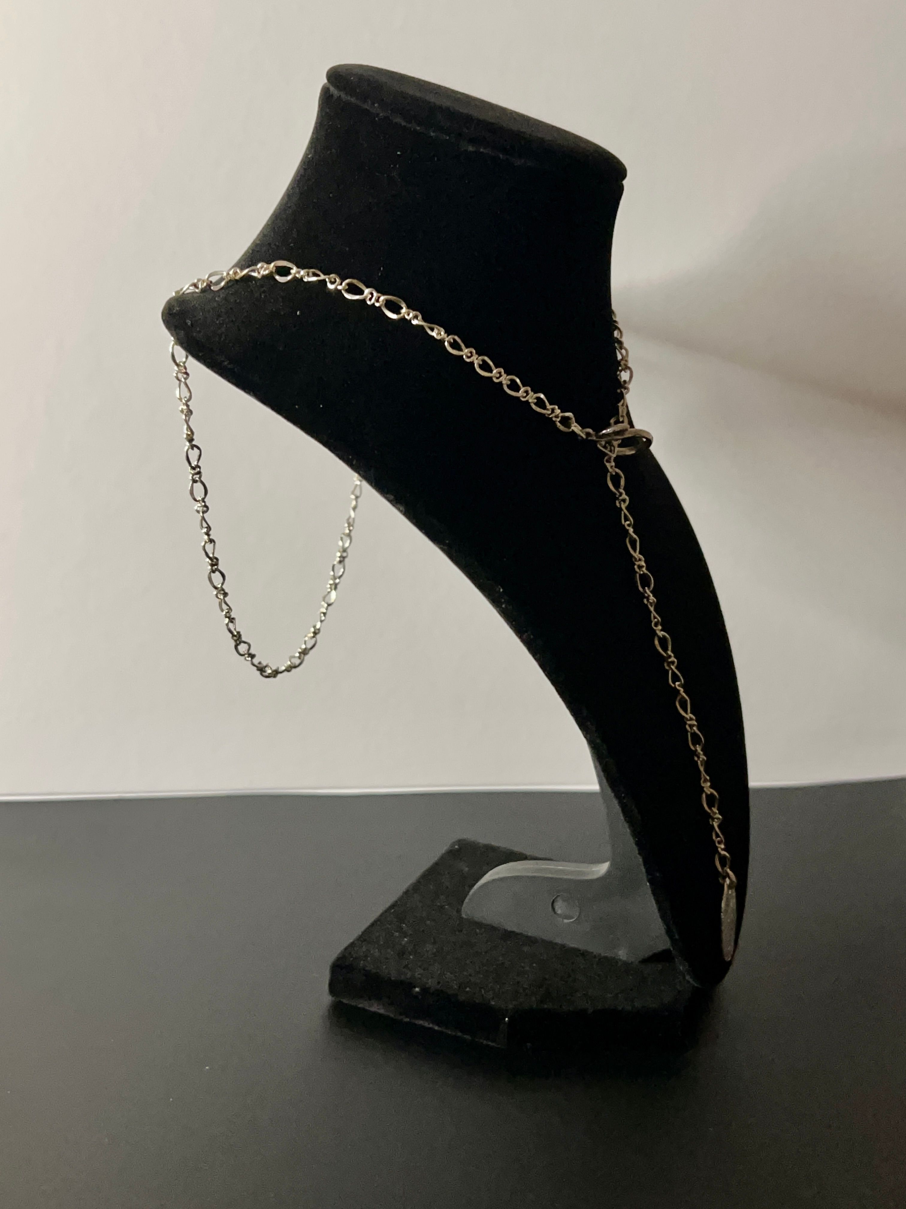 Silver Charm Lariat Necklace