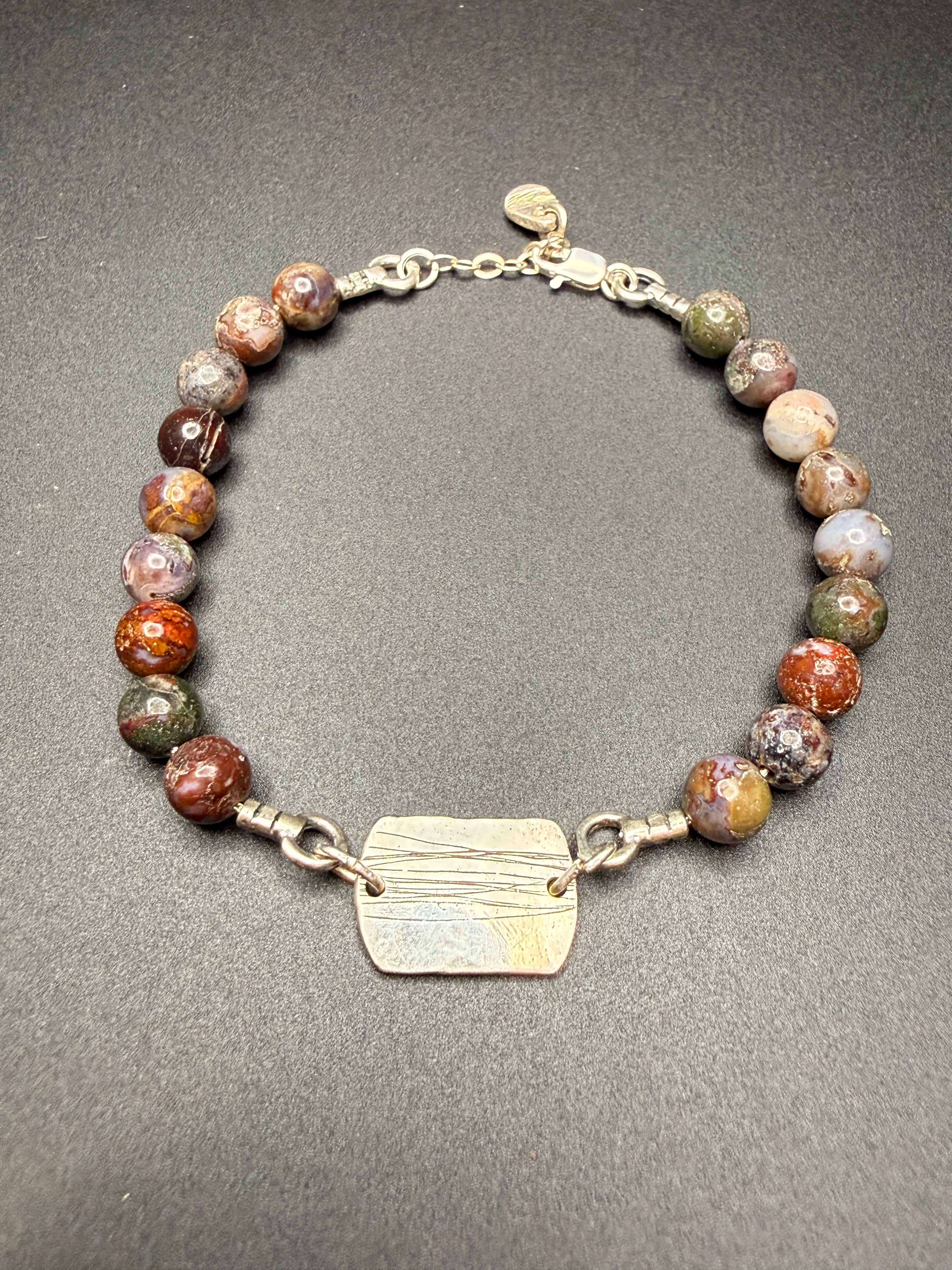 Red Lightning Agate Bracelet