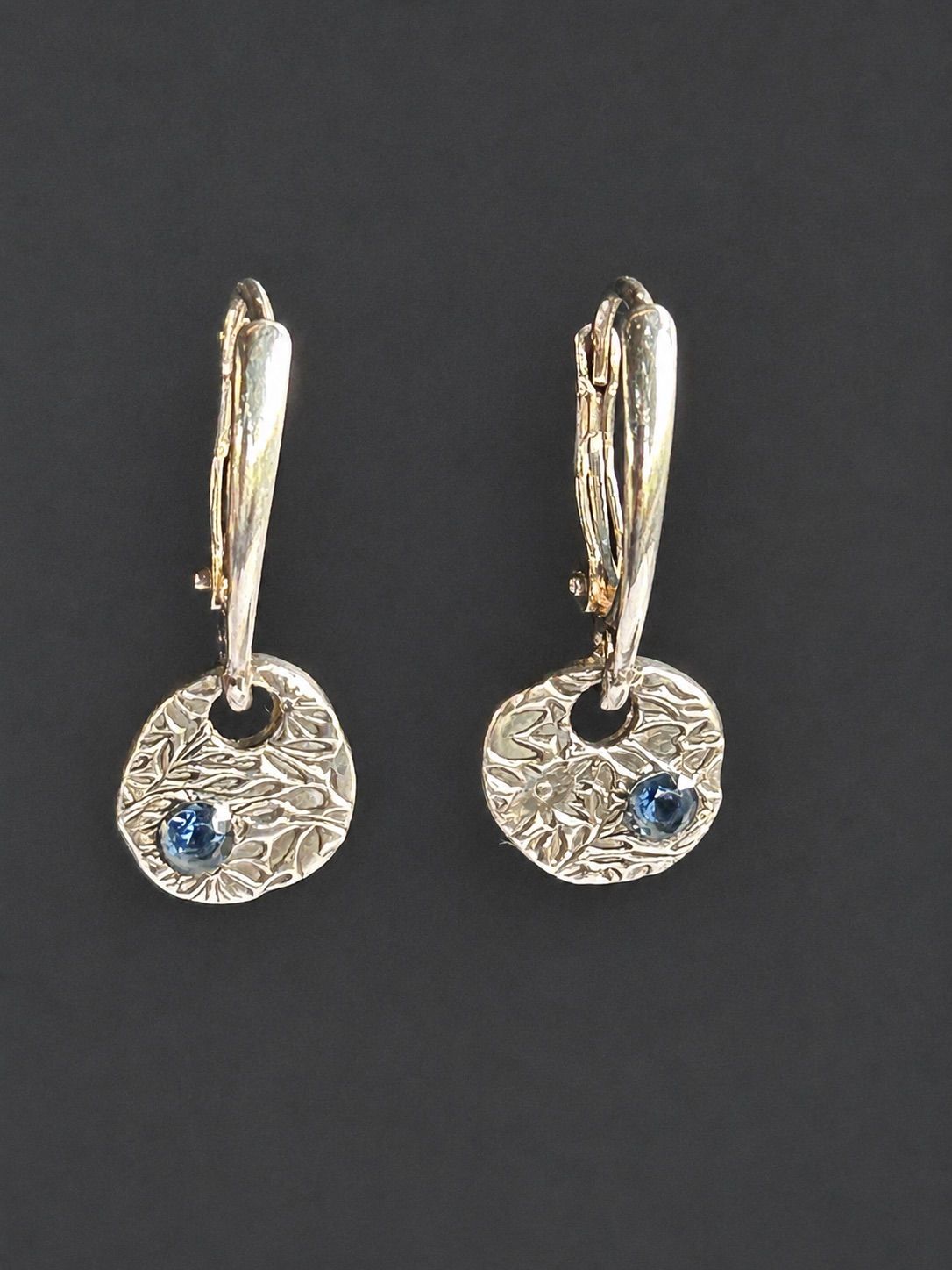 Elegant Silver Sapphire Earrings