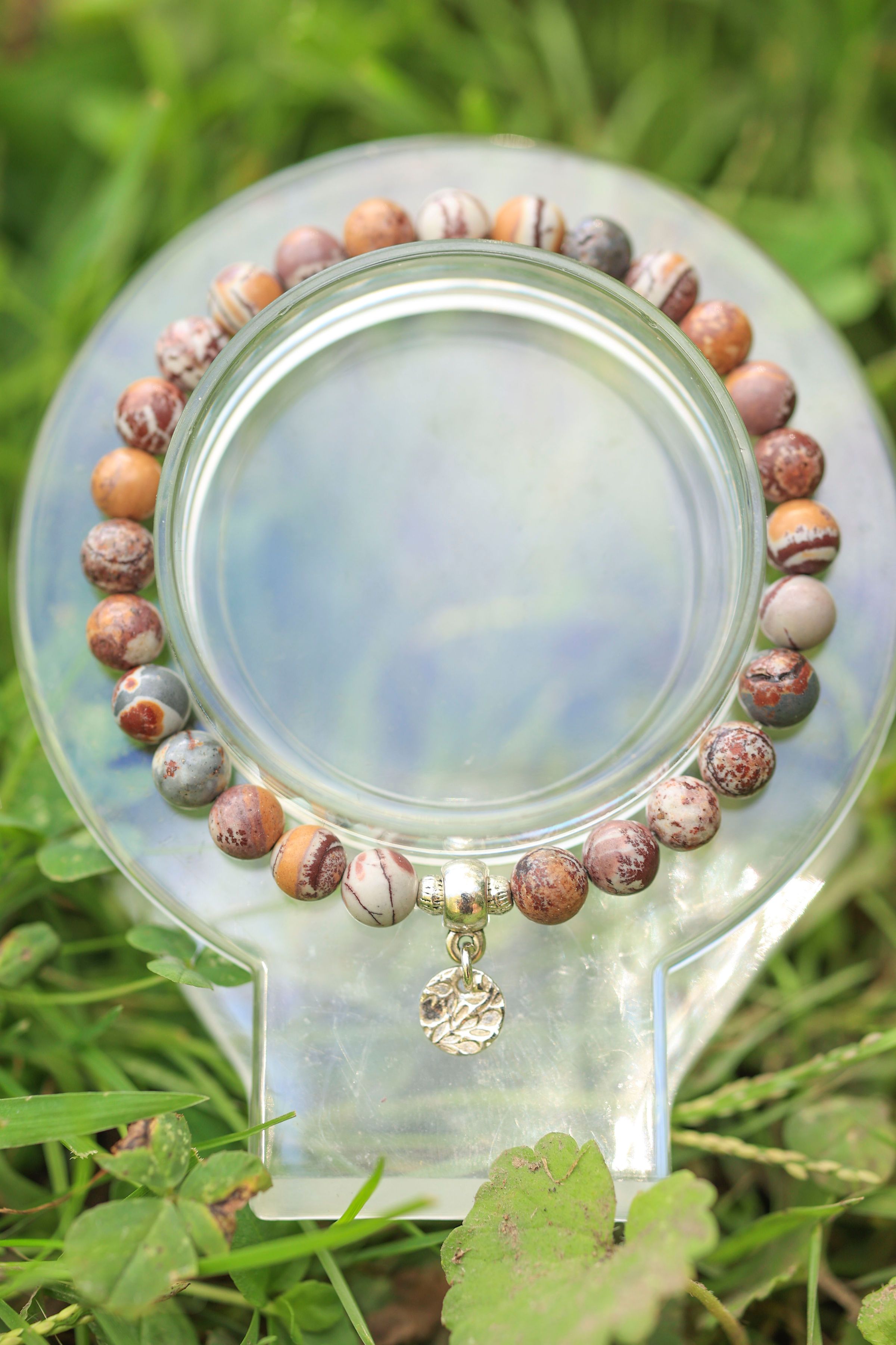 Earth's Harmony- Rhyolite Gemstone Bracelet