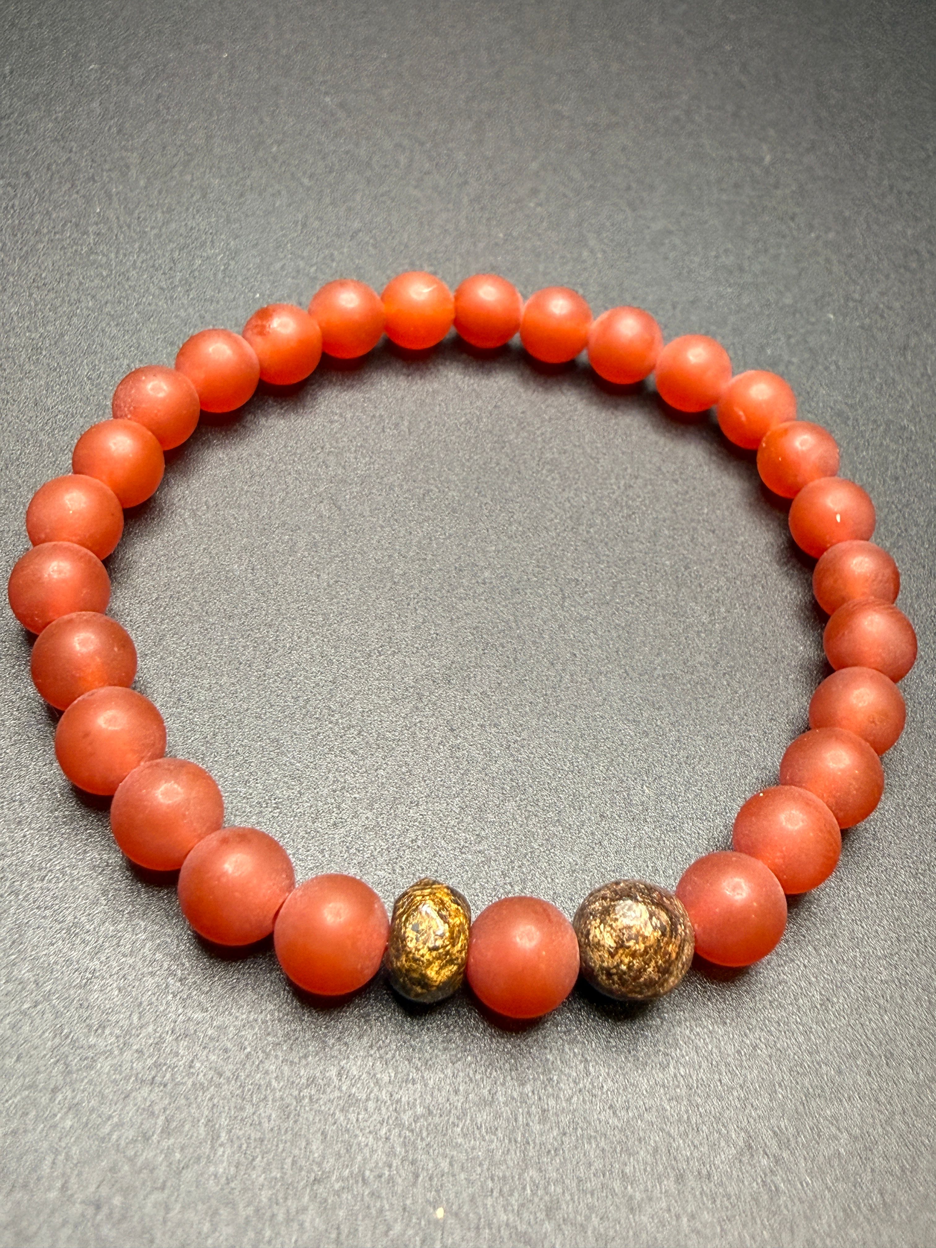 Carnelian Bronzite Bracelet