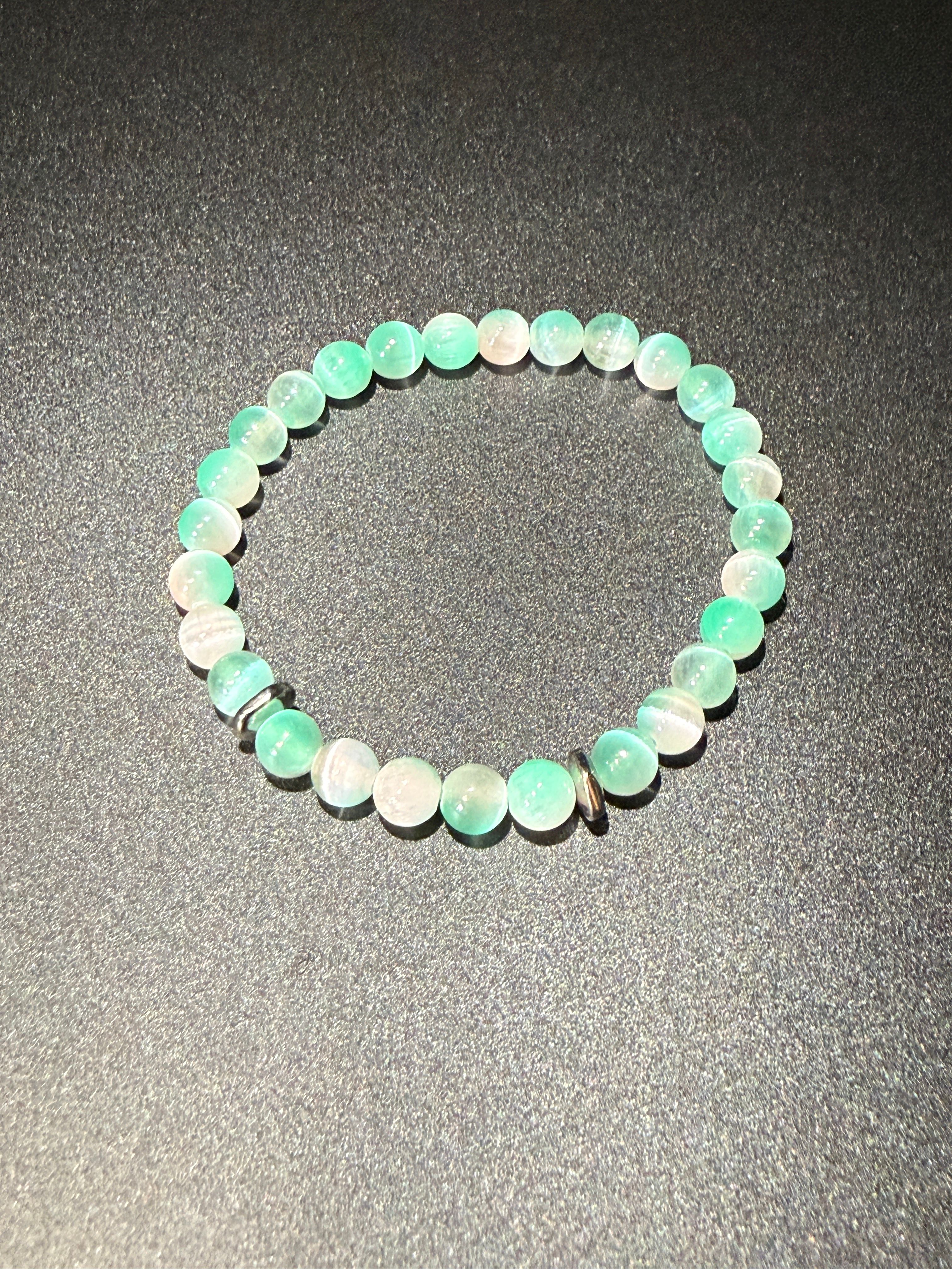 Seafoam Selenite Bracelet-view 3